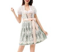 Cokbyavla 2 Piece Oktoberfest Halloween Costume for Carnival, Wommen Oktoberfest Costume Women's German Dirndl Dress German Beer Hall Costumes Women Ren Faire Women Short Gothic Victo M