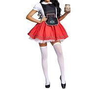 Cokbyavla 2 Piece Oktoberfest Halloween Costume for Halloween Carnival, Medieval Dress For Women Queen Bavarian German Outfit Women Oktoberfest Bavarian Dress Women's German Dirndl Frau L