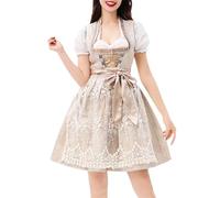 Cokbyavla 2Pcs German Dresses for Oktoberfest Festival for Women, Off-Shoulder Oktoberfest Bavarian Maid Outfit Women German Baby Clothes Womens Dirndl Dresses Medieval Prince XL