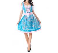 Cokbyavla 2Pcs German Dresses for Oktoberfest Festival for Women, Oktoberfest Costumes Maid Costumes Maid Party Bavarian Beer German Fancy Dress Clothes Fraulein Outfit XL