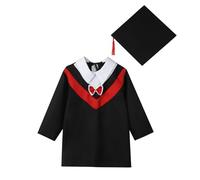 Cokbyavla 4 Pack Kids 2026 Happy Graduate Set, Reception Graduation Cap and Gown Bulk Maroon Cap and Gown 2026 Doctoral Graduation for Kids Red(Kid, 4-5 Years)
