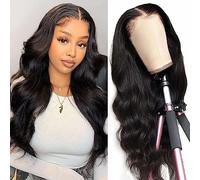Cokbyavla And Wig Women's Wig Front Lace African Fiber Long Curly Hair Big Wave Wig False Head Cover Black Silk Book for Hair Stylist (Black, C)