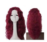 Cokbyavla And Wigs for Women of Color Wig Front Hair Curly Human Human Hair Glueless Lace wig 4c Hair Products (Red, One Size)