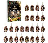 Cokbyavla Animals Advent Calendar 2025, 24 Days of Collectible Wildlife Ornaments, Educational Christmas Countdown Calendar Gift for Nature Lovers, Families & Outdoor Red