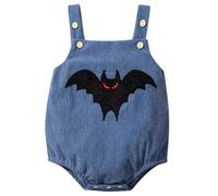 Cokbyavla Baby Bat Long Sleeve Bubble Romper, Mum And Baby Halloween Costumes Newborn Clothes Mama Boy Clothes Kids Skeleton Costumes For Girls Girl Fathers Day Infant 0-3 Months