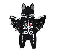 Cokbyavla Baby Bat Short Sleeve Romper, Halloween Baby Boy Romper Newborn Photography Prop Dinosaur Infant Costume Outfit Black Dress Girl Vampire Bat Costume Ki Infant 3-6 Months