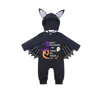 Cokbyavla Baby Bat Sweatshirt Romper, Halloween Pumpkin Costume Outfit girls pumpkin dress costume Baby onepiece 6-9 Months Boy Vampire Bat Boy Ghost Rom Infant 6-12 Months