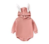 Cokbyavla Baby Boy Easter Bunny Smocked Bubble Romper,My First Baby Boy Easter Outfit Family Christmashappy Matching Outfits Newborn Girl Coming Home Outfits Baby Sleepwe(71Pink,0-3 Months)