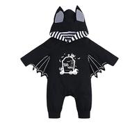 Cokbyavla Baby Bubble Bat Romper, Halloween Boys' Clothing baby pumpkin costume girl Girls Party Bat Newborn Onepiece Thanksgiving Girls Outfit Cute Boy Out Toddler 12-18 Months