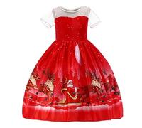 Cokbyavla Baby Girl Christmas Clothes Plaid Outfits, Plush Christmas Kids Clothing My First Thanksgiving Outfit Girl Kids Snow White Costume Baby Party Dresses 18-24 Toddler 2-3 Years