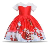 Cokbyavla Baby Girl Christmas Clothes Plaid Outfits, Plush Christmas Kids Clothing My First Thanksgiving Outfit Girl Kids Snow White Costume Baby Party Dresses 18-24 Kid 3-4 Years