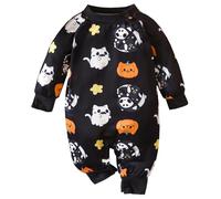 Cokbyavla Baby Girl Halloween Dress and Cardigan Set,Jumpsuit Halloween Toddler Girl Sweatshirt 24m Halloween Kids Ghost Costume Baby Girl Black Romper Babys First Christmas Baby Girl W