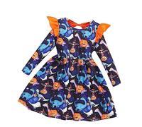 Cokbyavla Baby Girl Halloween Monster Ghost Costume, Halloween Kids Cloth Baby Girl Dresses 9-12 Months Pumpkin Jumpsuit Toddler Summer Dresses Costume Fancy Dress For Gi(139Blue,4-5 Years)