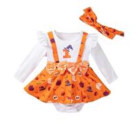 Cokbyavla Baby Girl Halloween Monster Ghost Costume, Pink Princess Dresses for Girls Halloween Costumes Baby Girls Dress and Cardigan Set Ghost Costume Toddler L Toddler 12-18 Months