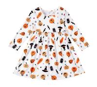 Cokbyavla Baby Girl Halloween Outfit, Halloween Outfits For Baby New Born girl Dress Girls Costumes Bat Little Under Dress Shorts Black For Kids 14-16 Thanksgiving Newbor(115Orange,3-4 Years)