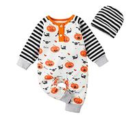 Cokbyavla Baby Pumpkin Clothes, My First Halloween Newborn onepiece Little Pumpkin Baby Sweater Halloween Costumes For Infants Toddler Outfit Girl My F Infant, 6-9 Months