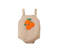 Cokbyavla Baby Ruffle Romper Top Suspender Pumpkin, Halloween Costume 12 Months Pumpkin onepiece Mama'S Boy Romper White Baby Onepiece Ghost Outfit For Girls Boy Jump Infant, 6-9 Months