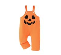 Cokbyavla Baby Ruffle Romper Top Suspender Pumpkin, Halloween Outfits For Newborn Girl Little Pumpkin Baby Outfit Boy Toddler Boy Skeleton Costume Ghost Costume Cute Toddler, 2-3 Years