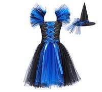 Cokbyavla Backless Bodysuit, Girls Halloween Dress Size 8 Long Tulle Layers Pink Dresses Halloween Pumpkin Little Girl Dress Boho Animal Costume Girls Rainbow Party(28J01,8-9 Years)