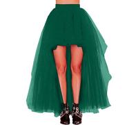 Cokbyavla Ballet Dance Parties Fancy Dress,Sparkle Skort for Women White Ballet Skirt Fringe Dance Costume 80S Fluffy Tulle Skirt Carnival Dress for Women Brazil Tulle Sk(29Green,One Size)