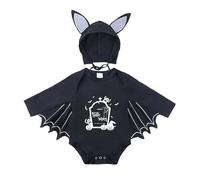 Cokbyavla Boy Girl Bat Patch Romper Jumpsuit, Halloween Baby Clothes 0-3 Months The Great Pumpkin Costume Inflatable Costume Cow Onepiece Baby Girl Outfits Toddler 12-18 Months