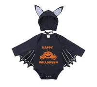 Cokbyavla Boy Girl Bat Patch Romper Jumpsuit, Halloween Baby Girl Outfits Denim Overalls Kirt Winter Clothes Newborn Halloween Costume Twins Little Me Baby Boy Clothes Bab Infant 6-12 Months