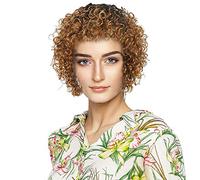 Cokbyavla Braid Wigs for Women Natural Short Sexy Wigs Fsahion Women Curly Wig Wavy Parting Black Synthetic wig Towel for Hair Drying (C, One Size)