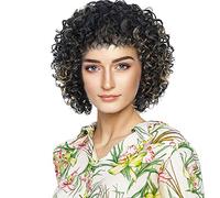 Cokbyavla Braid Wigs for Women Natural Short Sexy Wigs Fsahion Women Curly Wig Wavy Parting Black Synthetic wig Towel for Hair Drying (B, One Size)
