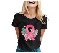Cokbyavla Breast Cancer Awareness Pink Ribbon T-Shirt for Women,Cancer Survivor Outfit Shirt Spread The Hope Find The Cure Fight Cancers Shirt Pink Cancer Shirt Breast Cancer Awareness Scrub T