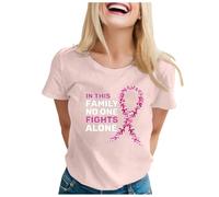 Cokbyavla Breast Cancer Fighter Believe Shirts,Women's Breast Cancer Dress Husband Breast Cancer Support Shirt I Wear Pink for My Sister Breast Cancer T-Shirt Pink Ribbon Shirts for Women Canc