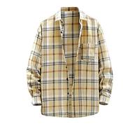 Cokbyavla Button Down Tropical Beach Shirts Tops,Valentine's Day Long Sleeve Hawaiian Shirts for Men Wrinkle Resistant Shirts for Men Tall Mens Shirt Men Black Dress Shir(26Yellow,5XL)