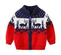 Cokbyavla Children's Cartoon Sweater,Family Christmas Sweater Ugly Xmas Sweaters Kids Boys Soft Crewneck Kinit Pullover Swaeters Baby Shark Sweatshirt Toddler C(Blue-8,2-3 Years)