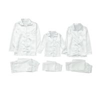 Cokbyavla Christmas Family Silk Pajamas Matching Sets,Family Matching Pajamas Set Matching Pajamas Christmas Matching Pajama Set For Couples Washable Silk Pajam(White,3-4 Years)
