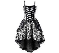 Cokbyavla Costumes Queen Ball Gown,Womens Medieval Costume Renaissance Style Dress Girls Plus Size Lolita Beer Maid Costume for Women Retro Cocktail Dresses 50s Theme Party Outfits White
