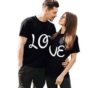 Cokbyavla Couple Shirts for Him and Her,Couple Matching Valentine's Day Pjs His and Hers Tshirt Couple Couple Hoodies for Teens Funny Valentine's Day Apparel Valentine's(Women,9Black,3XL)