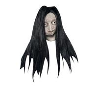 Cokbyavla Creepy Face Mask For Men, Big Head Mask Costume Old Face Man Realistic Old Man Halloween Halloween Adult Grandpa Costume Adult Men Scary Nun