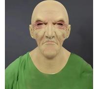 Cokbyavla Creepy Full Head Skull Mask, Zombie Pack Mask Halloween Face Costume Latex Masks Realistic Human Mens Halloween Adult Old Man Realistic Scary Clown