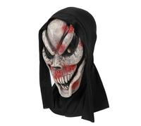 Cokbyavla Creepy Halloween Full Head Skull Mask With Movable Jaw, Cool Masks For Men Full Head Big And Tall Leatherface Costume Realistic Old Man Halloween Mask Crocodile Adult Old Grann