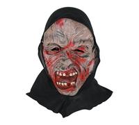 Cokbyavla Creepy Halloween Full Head Skull Mask With Movable Jaw, Cool Masks For Men Full Head Big And Tall Leatherface Costume Realistic Old Man Halloween Mask Crocodile Adult Old Grann