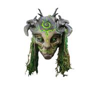 Cokbyavla Creepy Mask For Women, Scary Pumpkin Head Mask Wolf Face Realistic Halloween For Men Halloween Masks Adults Old Man Smoking Grandma Scary Masks Men