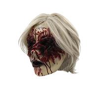 Cokbyavla Creepy Mask Moving Jaw, Zombie Halloween Face Mask Face For Older Men Very Realistic Halloween For Adults Men Grandpa Scary Skull Head