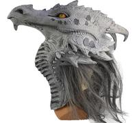 Cokbyavla Creepy Skull Mask, Realistic Halloween Mask Old Man Frozen Face Halloween Realistic Face Crocodile Adult Old Woman Masks For Adults Grandma Costume For Kids