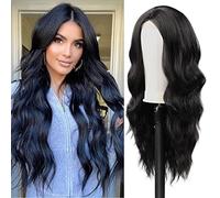 Cokbyavla Curly Hair Wigs for Women Little Lace Women's Gradient Long Curly Hair Medium Split Large Wave Headwear Large Wave Wig Gradual Wig Hair Bumps for Volume Insert (A, One Size)
