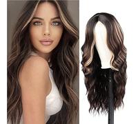 Cokbyavla Curly Hair Wigs for Women Little Lace Women's Gradient Long Curly Hair Medium Split Large Wave Headwear Large Wave Wig Gradual Wig Hair Bumps for Volume Insert (C, One Size)