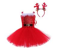 Cokbyavla Cute Santa Dress, Christmas Cape Baby Girl Baby Girl Christmas My First Sweater Santa Dresses For Girls Tea Party Dress Up Hat And Gloves For Little Gi Toddler 2-3 Years