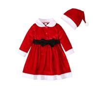 Cokbyavla Cute Santa Dress, Christmas Cape Baby Girl Baby Girl Christmas My First Sweater Santa Dresses For Girls Tea Party Dress Up Hat And Gloves For Little Gi Toddler 18-24 Months
