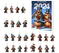 Cokbyavla Dog Advent Calendar 2025, 2025 Funny French Bulldog Advent Calendar, 24 Breeds Christmas with Reusable Ornaments, for Dog Lovers Pet Parents and Families Pink