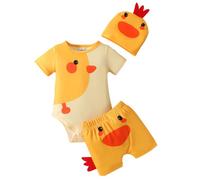 Cokbyavla Easter Adorable Infant Hatching Chicken Costume,My First Easter Day Baby Girl Outfit Easter Outfit For Women Cute Newborn Girl Romper Outfit Preemie Sleepwears(6Yellow,0-3 Months)