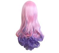 Cokbyavla Elastic Band for Lace Frontal Melt Natural Colorful Long Straight Synthetic Wig Full Wigs For Women Heat Friendly Hair Follicle Test Shampoo (Pink, One Size)