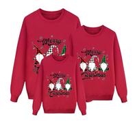 Cokbyavla Family Matching Christmas Jumpers,Couple Hoodies One Piece Children's Matching Outfits Mommy and Me Christmas Jumpers for Toddler Boys Girl Cutest PUM(Red-3,S)